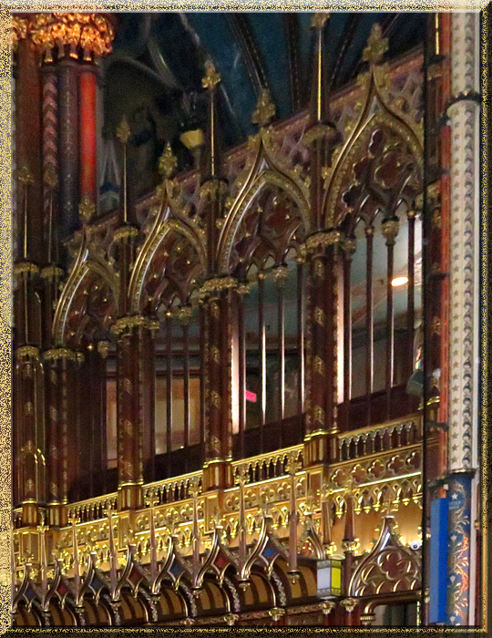 basilique Notre-Dame de Montréal, décoration polychromique