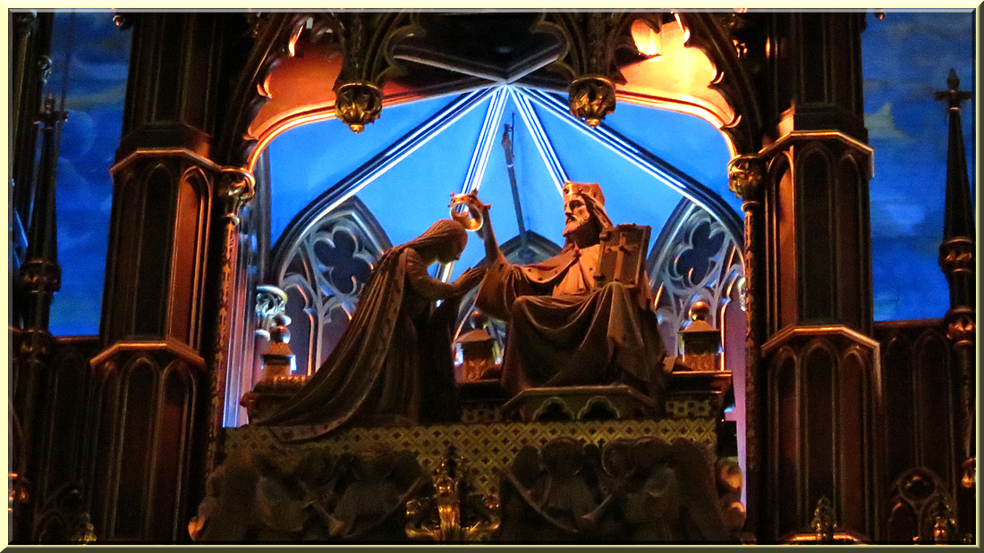 Basilique Notre-Dame de Montréal, retable, couronnement de Marie
