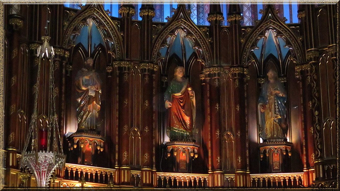 Basilique Notre-Dame de Montréal, statues des apôtres