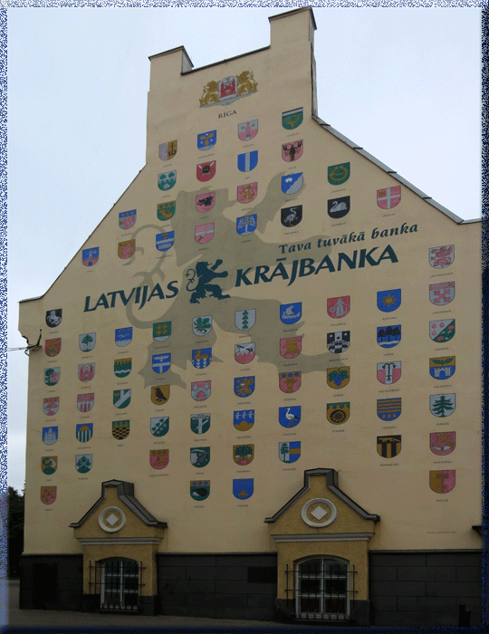 Riga, mur aux blasons